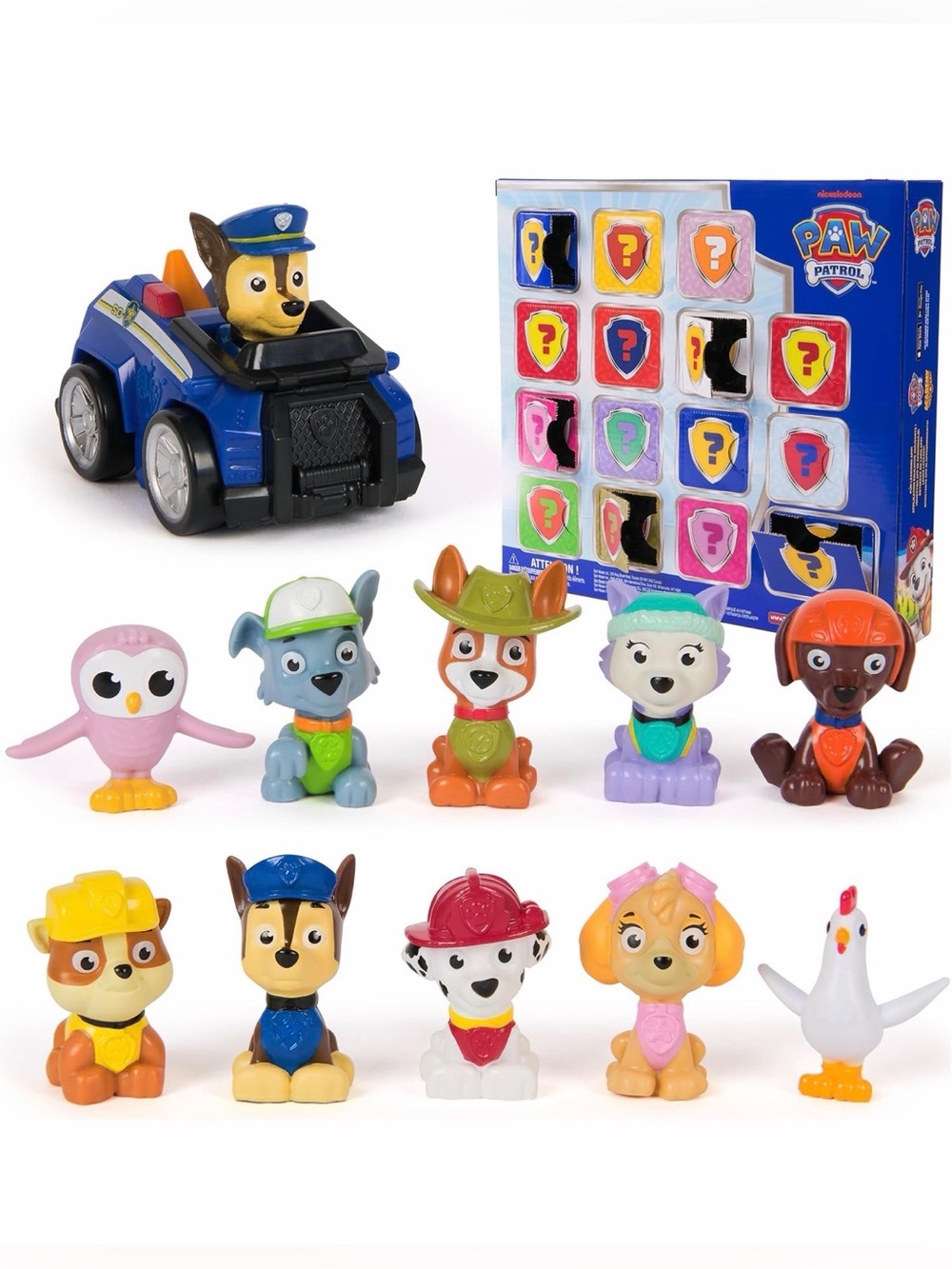 Paw Patrol Rewards Box Gift Pack, 8 Mini Figures, 2 Animal Figures, 4 Stickers